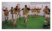 4 September 2011; Rain dance. Trophy secured and positioned in the corner, the Kilkenny hurlers declare party time. The dressing room is a special sanctuary. It’s where the outpouring – good or bad – occurs after year-long preparations. Picture credit; Ray McManus / SPORTSFILE