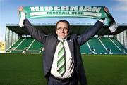 25 November 2011; Pat Fenlon after he was unveiled as the new manager of Hibernian FC. Easter Road, Edinburgh, Scotland. Picture credit: Kenny Smith / SPORTSFILE