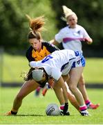 20 May 2017; Shauna Hayes of Connacht in action against Caroline O'Hanlon of Ulster during the MMI Ladies Football Interprovincial Tournament match between Connacht and Ulster at Gavan Diffy Park in Monaghan. Photo by Ramsey Cardy/Sportsfile