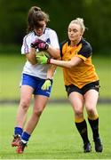 20 May 2017; Roisin Leonard of Connacht in action against Neamh Woods of Ulster during the MMI Ladies Football Interprovincial Tournament match between Connacht and Ulster at Gavan Diffy Park in Monaghan. Photo by Ramsey Cardy/Sportsfile