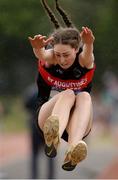20 May 2017; Emily O'Mahoney of St. Augustine's Dungarvan, Co. Waterford, competing in the Girls Long Jump Intermediate event during the Irish Life Health Munster Schools Track & Field Championships at C.I.T in Cork. Photo by Piaras Ó Mídheach/Sportsfile
