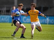 20 May 2017; Donal Ryan of Dublin in action against PJ Masterson of Longford during the Electric Ireland Leinster GAA Minor Football Championship Quarter-Final match between Dublin and Longford at Parnell Park in Dublin. Photo by Sam Barnes/Sportsfile