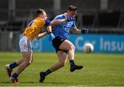 20 May 2017; Darragh Conlon of Dublin in action against Shane Farrell of Longford during the Electric Ireland Leinster GAA Minor Football Championship Quarter-Final match between Dublin and Longford at Parnell Park in Dublin. Photo by Sam Barnes/Sportsfile