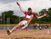 20 May 2017; Shane Parle of St Peters Wexford competing in the senior boys long jump event during day 2 of the Irish Life Health Leinster Schools Track & Field Championships at Morton Stadium in Dublin. Photo by Stephen McCarthy/Sportsfile