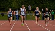 20 May 2017; Sharlene Mawdsley of St Mary's Newport, Co Tipperary, second from left, on her way to winning the Girls 200m Senior event during the Irish Life Health Munster Schools Track & Field Championships at C.I.T in Cork. Photo by Piaras Ó Mídheach/Sportsfile