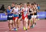20 May 2017; Cian Bolger of St Aidan's CBS, 2, leads the field during the intermediate boys 800m event during day 2 of the Irish Life Health Leinster Schools Track & Field Championships at Morton Stadium in Dublin. Photo by Stephen McCarthy/Sportsfile