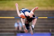 20 May 2017; Conor McMahon of Ardee CS competes in the senior boys high jump event during day 2 of the Irish Life Health Leinster Schools Track & Field Championships at Morton Stadium in Dublin. Photo by Stephen McCarthy/Sportsfile