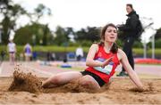 20 May 2017; Grace Furlong of CBS New Ross competes in the senior girls long jump event during day 2 of the Irish Life Health Leinster Schools Track & Field Championships at Morton Stadium in Dublin. Photo by Stephen McCarthy/Sportsfile