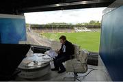 20 May 2017; Darragh Maloney of RTE in the studio before the Ulster GAA Football Senior Championship Preliminary Round match between Monaghan and Fermanagh at St Tiernach's Park in Clones, Co. Monaghan. Photo by Oliver McVeigh/Sportsfile