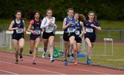 20 May 2017; Competitors in action during Girls 1 Mile U16 event during the Irish Life Health Munster Schools Track & Field Championships at C.I.T in Cork. Photo by Piaras Ó Mídheach/Sportsfile