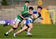 20 May 2017; Tiarnan Duffy of Monaghan in action against Luke Flanagan of Fermanagh during the Ulster GAA Football Minor Championship Preliminary Round match between Monaghan and Fermanagh at St Tiernach's Park in Clones, Co. Monaghan. Photo by Oliver McVeigh/Sportsfile