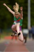 20 May 2017; Jade O'Farrell Bond of Borrisokane CC, Co Tipperary, competing in the Girls Triple Jump Senior event during the Irish Life Health Munster Schools Track & Field Championships at C.I.T in Cork. Photo by Piaras Ó Mídheach/Sportsfile