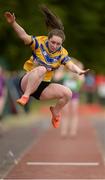 20 May 2017; Tara Bradley of Kilrush CS, Co Clare, competing in the Girls Triple Jump Senior event during the Irish Life Health Munster Schools Track & Field Championships at C.I.T in Cork. Photo by Piaras Ó Mídheach/Sportsfile