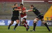 20 May 2017; Francis Saili of Munster is tackled by Nicky Smith, left, and Alun Wyn Jones of Ospreys during the Guinness PRO12 semi-final match between Munster and Ospreys at Thomond Park in Limerick. Photo by Brendan Moran/Sportsfile