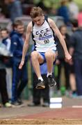 20 May 2017; Mark Sisk of Carrigaline CS, Co Cork, competing in the Boys Triple Jump Junior event during the Irish Life Health Munster Schools Track & Field Championships at C.I.T in Cork. Photo by Piaras Ó Mídheach/Sportsfile