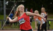 20 May 2017; Veerle Van-der-Val of Loreto Clonmel, Co Tipperary, competing in the Girls Javelin 400g Junior event during the Irish Life Health Munster Schools Track & Field Championships at C.I.T in Cork. Photo by Piaras Ó Mídheach/Sportsfile