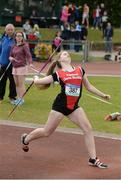 20 May 2017; Katelyn Reid of Pobalscoil Chorca Dhuibhne, Co Kerry, competing in the Girls Javelin 400g Junior event during the Irish Life Health Munster Schools Track & Field Championships at C.I.T in Cork. Photo by Piaras Ó Mídheach/Sportsfile
