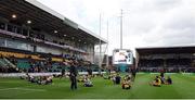 20 May 2017; Connacht players warm up ahead of the Champions Cup Playoff match between Northampton Saints and Connacht at Franklins Gardens in Northampton. Photo by Robin Parker/Sportsfile