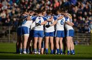 20 May 2017; The Monaghan pre match huddle before the Ulster GAA Football Senior Championship Preliminary Round match between Monaghan and Fermanagh at St Tiernach's Park in Clones, Co. Monaghan. Photo by Oliver McVeigh/Sportsfile