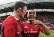 20 May 2017; Donnacha Ryan, left, and Simon Zebo of Munster after the Guinness PRO12 semi-final match between Munster and Ospreys at Thomond Park in Limerick. Photo by Brendan Moran/Sportsfile