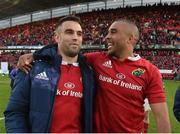 20 May 2017; Conor Murray, left, and Simon Zebo of Munster celebrate after the Guinness PRO12 semi-final between Munster and Ospreys at Thomond Park in Limerick. Photo by Diarmuid Greene/Sportsfile
