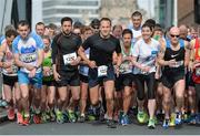 21 May 2017; Leo Varadkar, T. D. Minister for Social Protection, no. 1253, competing in the Streets of Dublin 5k race at the CHQ Building in North Wall, Dublin. Photo by Sam Barnes/Sportsfile