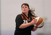 26 November 2011; Charlene Codd, Palmerstown Wildcats, Dublin. 2011 Special Olympics Ireland National Basketball Cup - Women, North West Special Olympics Club, Letterkenny, Co. Donegal v Palmerstown Wildcats, Dublin, Corduff Sports Centre, Blanchardstown, Dublin. Picture credit: Stephen McCarthy / SPORTSFILE
