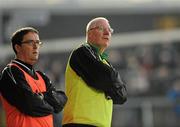 27 November 2011; Burren St Mary's manager Frank Dawson, right. AIB Ulster GAA Football Senior Club Championship Final, Crossmaglen Rangers v Burren St Mary's, Morgan Athletic Grounds, Armagh. Picture credit: Oliver McVeigh / SPORTSFILE
