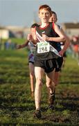 27 November 2011; Shane Bracken, Swinford AC, Co. Mayo, crosses the finish line to finish in third place in the Boy's U14 race during the Woodie’s DIY Inter County Cross Country Championships. Sligo Racecourse, Sligo. Picture credit: Pat Murphy / SPORTSFILE