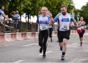 21 May 2017; Jodie Wilson and Daniel Wilson  competing in the Streets of Dublin 5k race at the CHQ Building in North Wall, Dublin. Photo by Sam Barnes/Sportsfile