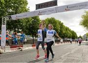 21 May 2017; Helen Buckley and Lesley Kirk  competing in the Streets of Dublin 5k race at the CHQ Building in North Wall, Dublin. Photo by Sam Barnes/Sportsfile
