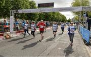 21 May 2017; A general view of the finish line at the Streets of Dublin 5k race at the CHQ Building in North Wall, Dublin. Photo by Sam Barnes/Sportsfile