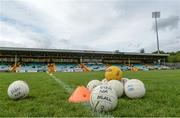 21 May 2017; A general view of the pre warm up balls before the Ulster GAA Football Senior Championship Quarter-Final match between Donegal and Antrim at MacCumhaill Park in Ballybofey, Co Donegal. Photo by Oliver McVeigh/Sportsfile