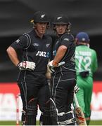 21 May 2017; Luke Ronchi, left, and Tom Latham of New Zealand during the One Day International match between Ireland and New Zealand at Malahide Cricket Club in Dublin. Photo by Cody Glenn/Sportsfile