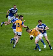 21 May 2017; Michael Quinn of Longford in action against Colm Begley of Laois during the Leinster GAA Football Senior Championship Round 1 match between Laois and Longford at O'Moore Park in Portlaoise, Co Laois. Photo by Daire Brennan/Sportsfile