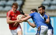 21 May 2017; Anthony Williams of Louth in action against Paul McLoughlin, centre, and Stephen Kelly of Wicklow during the Leinster GAA Football Senior Championship Round 1 match between Louth and Wicklow at Parnell Park in Dublin. Photo by Piaras Ó Mídheach/Sportsfile