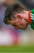 21 May 2017; (EDITORS NOTE; This image contains graphic content) Diarmuid O'Connor of Mayo after receiving a cut to his face during the Connacht GAA Football Senior Championship Quarter-Final match between Mayo and Sligo at Elvery's MacHale Park in Castlebar, Co Mayo. Photo by Stephen McCarthy/Sportsfile