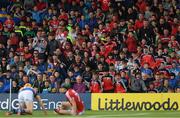 21 May 2017; Cork supporters in the Main Stand react during the Munster GAA Hurling Senior Championship Semi-Final match between Tipperary and Cork at Semple Stadium in Thurles, Co. Tipperary. Photo by Ray McManus/Sportsfile