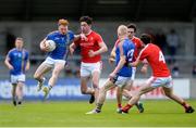 21 May 2017; John Crowe of Wicklow, supported by team-mate Mark Kenny, in action against Louth players, from left, Eóin O'Connor, Darren McMahon and Kevin Carr during the Leinster GAA Football Senior Championship Round 1 match between Louth and Wicklow at Parnell Park in Dublin. Photo by Piaras Ó Mídheach/Sportsfile