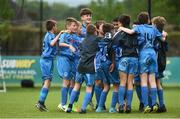 21 May 2017;  Players from the Dublin District Schoolboys League celebrate at the end of the Subway SFAI U12 Final match between Cork Schoolboys League and Dublin District Schoolboys League in Cahir, Co Tipperary. Photo by David Maher/Sportsfile