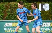 21 May 2017; Cillian Geraghty, left, of Dublin District Schoolboys League celebrates after scoring his side's winning goal with his teammate Jamie Murphy during the Subway SFAI U12 Final match between Cork Schoolboys League and Dublin District Schoolboys League in Cahir, Co Tipperary. Photo by David Maher/Sportsfile