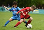 21 May 2017; Eric Cunningham of Cork Schoolboys League in action against  Callum Wynne of Dublin District Schoolboys League during the Subway SFAI U12 Final match between Cork Schoolboys League and Dublin District Schoolboys League in Cahir, Co. Tipperary. Photo by David Maher/Sportsfile