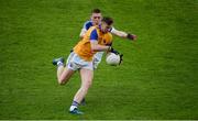 21 May 2017; Ronan McEntire of Longford in action against Eóin Buggie of Laois during the Leinster GAA Football Senior Championship Round 1 match between Laois and Longford at O'Moore Park in Portlaoise, Co Laois. Photo by Daire Brennan/Sportsfile