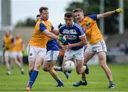 21 May 2017; Colm Begley of Laois in action against Seán McCormack, left, and Des Reynolds of Longford during the Leinster GAA Football Senior Championship Round 1 match between Laois and Longford at O'Moore Park in Portlaoise, Co Laois. Photo by Daire Brennan/Sportsfile