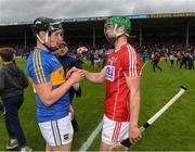 21 May 2017; Seamus Harnedy of Cork and Dan McCormack of Tipperary after the Munster GAA Hurling Senior Championship Semi-Final match between Tipperary and Cork at Semple Stadium in Thurles, Co Tipperary. Photo by Ray McManus/Sportsfile