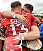 21 May 2017; Anthony Nash, right, and Alan Cadogan of Cork celebrate after the Munster GAA Hurling Senior Championship Semi-Final match between Tipperary and Cork at Semple Stadium in Thurles, Co Tipperary. Photo by Brendan Moran/Sportsfile