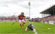 21 May 2017; John O’Keeffe of Tipperary fails to prevent a sideline ball under pressure from Alan Cadogan of Cork during the Munster GAA Hurling Senior Championship Semi-Final match between Tipperary and Cork at Semple Stadium in Thurles, Co Tipperary. Photo by Brendan Moran/Sportsfile
