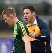 21 May 2017; Antrim joint manager Gearoid Adams along with Peter Healy of Antrim during the Ulster GAA Football Senior Championship Quarter-Final match between Donegal and Antrim at MacCumhaill Park in Ballybofey, Co Donegal. Photo by Oliver McVeigh/Sportsfile