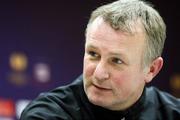 29 November 2011; Shamrock Rovers manager Michael O'Neill during a press conference ahead of their UEFA Europa League Group A match against Rubin Kazan on Wednesday. Shamrock Rovers Press Conference, Centralniy Stadion, Kazan, Russia. Picture credit: Egor Aleev / SPORTSFILE