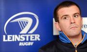 30 November 2011; Leinster's Shane Jennings speaking during a press conference ahead of their Celtic League game against Cardiff Blues on Friday. Leinster Rugby Squad Press Conference, David Lloyd Riverview, Clonskeagh, Dublin. Picture credit: Stephen McCarthy / SPORTSFILE